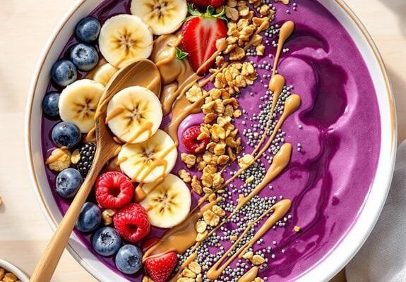 Vibrant Berry & Banana Smoothie Bowl Recipe