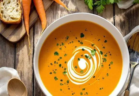 Carrot & Fresh Coriander Soup Recipe