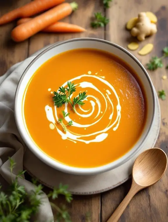 carrot ginger soup preparation