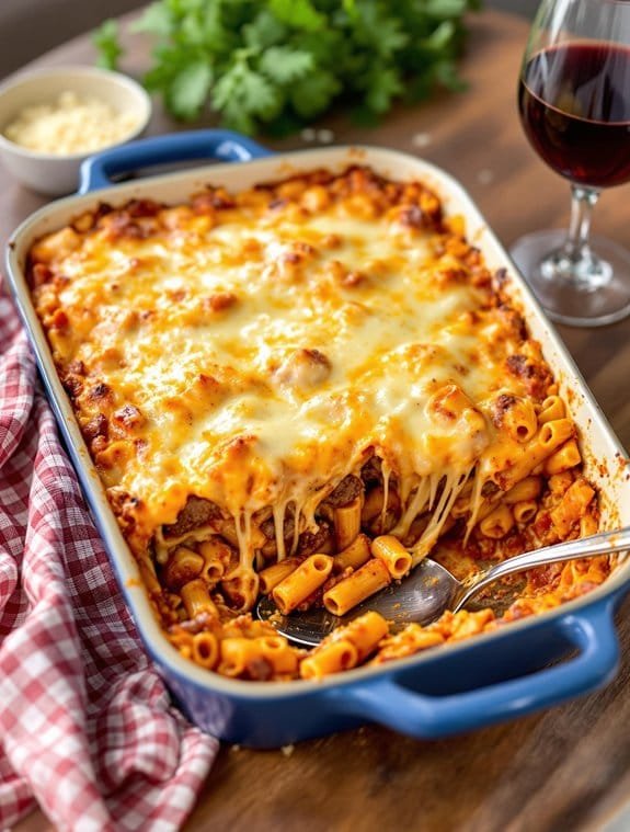 Cheesy Italian Sausage Baked Ziti Recipe