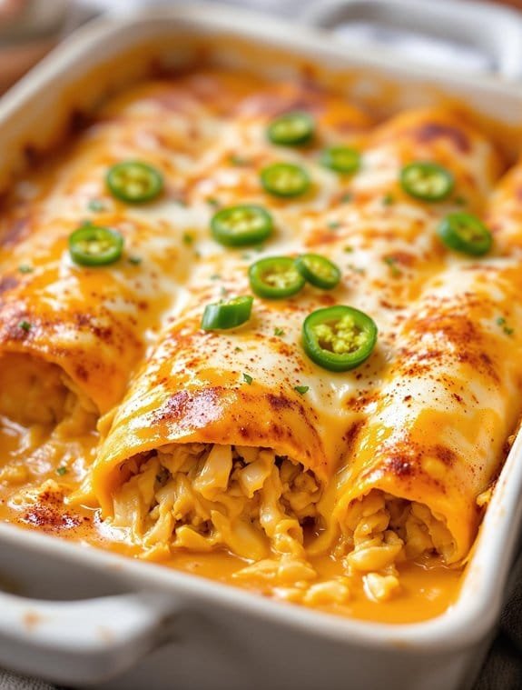 cheesy mexican chicken enchiladas