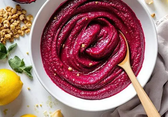 Vibrant Pink Walnut Beetroot Pesto Recipe
