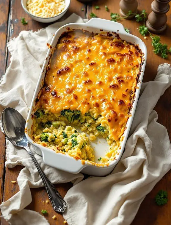 Cozy Broccoli & Cheese Rice Casserole Recipe