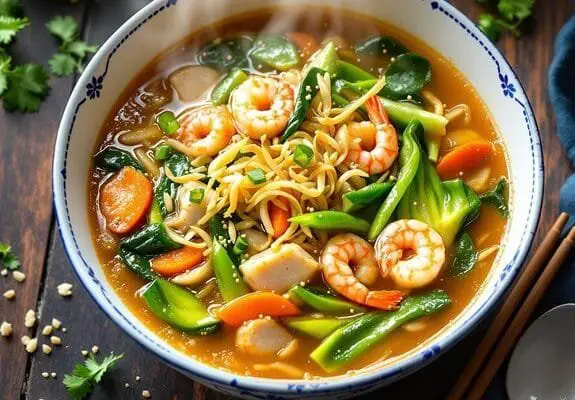 Sizzling Golden Rice Soup: A Comforting Asian Recipe