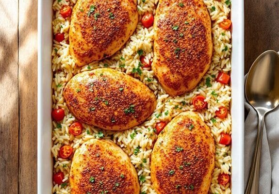 comforting chicken and rice casserole