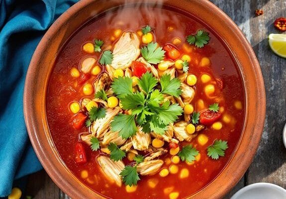 comforting chicken tortilla soup