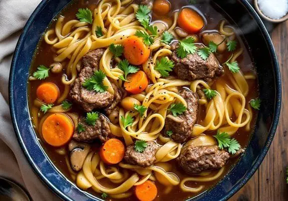 comforting homemade beef soup