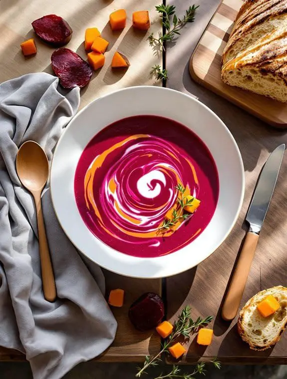 Cozy Beet & Sweet Potato Soup Recipe