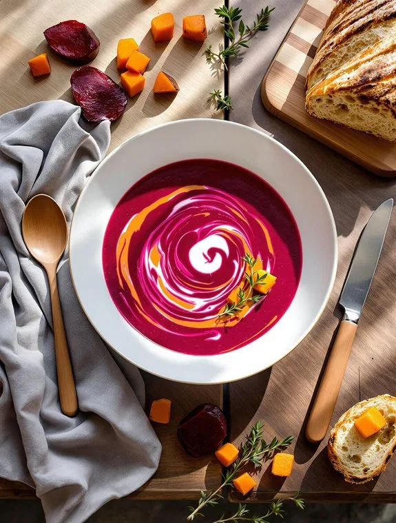 Cozy Beet & Sweet Potato Soup Recipe