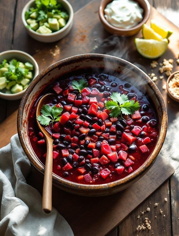 Cozy Beet & Black Bean Chili Recipe