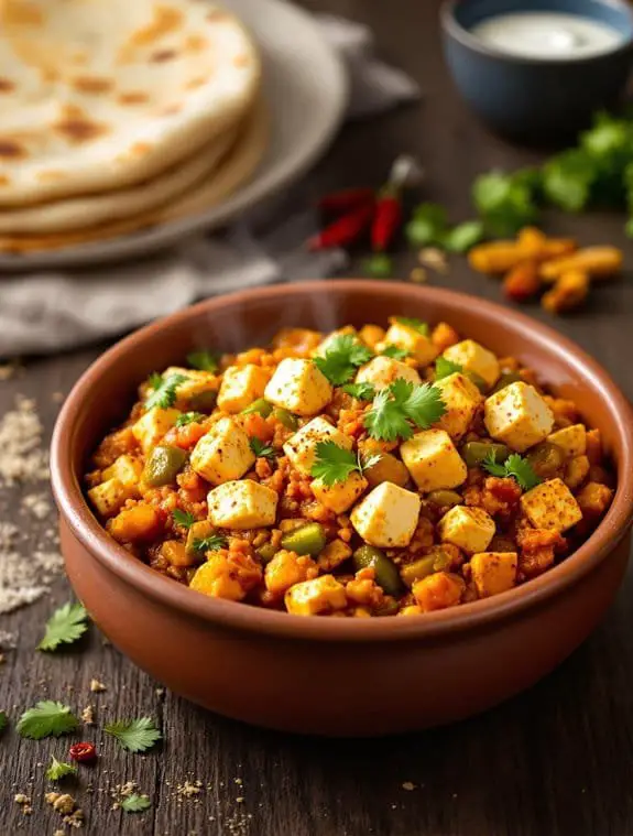cooking flavorful paneer bhurji