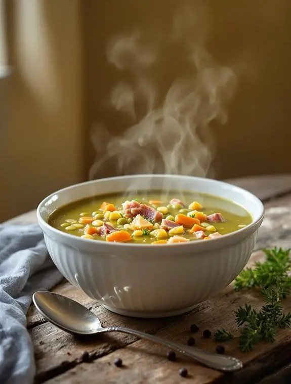 cozy split pea soup recipe