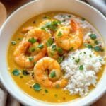 creamy coconut prawn dish
