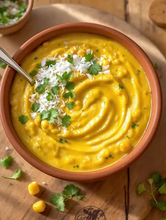 creamy corn with coconut