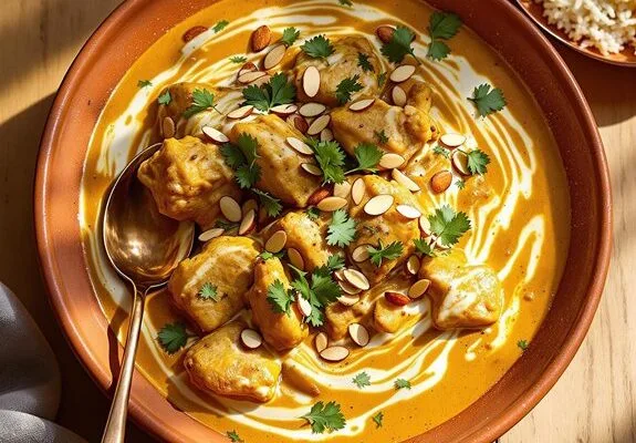 creamy indian almond chicken