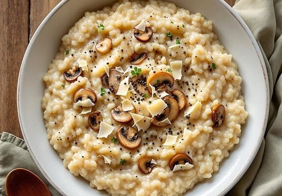 creamy mushroom risotto recipe
