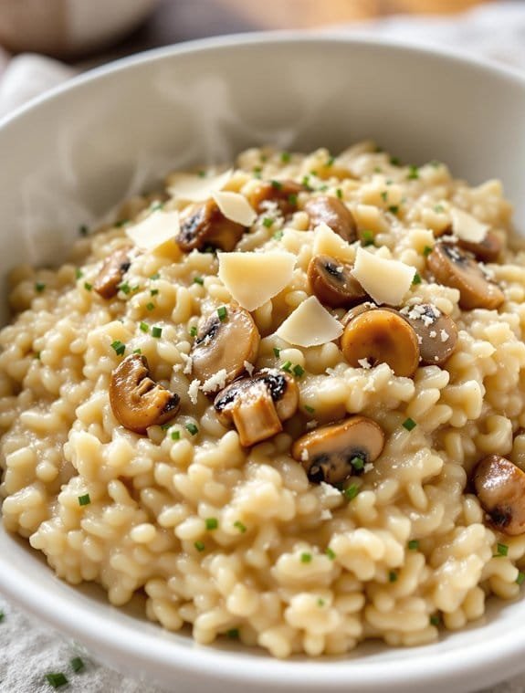 creamy parmesan mushroom risotto