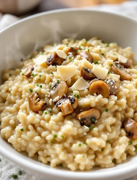 creamy parmesan mushroom risotto