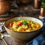 creamy thai massaman curry cooking