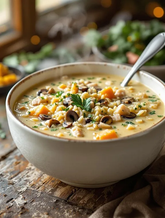 creamy turkey wild rice soup
