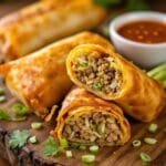 crispy asian pork egg rolls