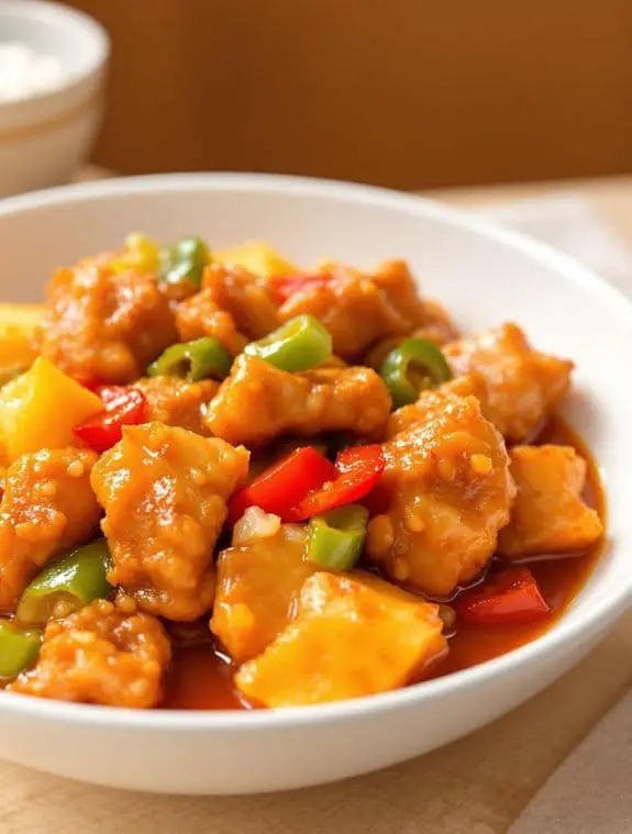 crispy chicken in sweet sauce