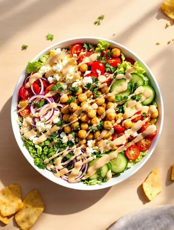 crispy chickpea shawarma bowl