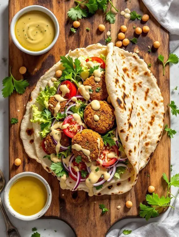 Crispy Middle Eastern Falafel Wrap Recipe