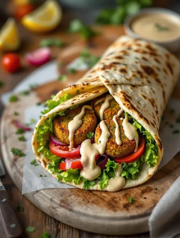 crispy falafel wrap recipe