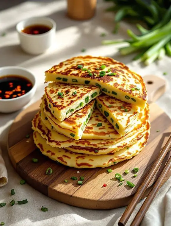 Crispy Chinese Scallion Pancakes Recipe: Golden & Flaky