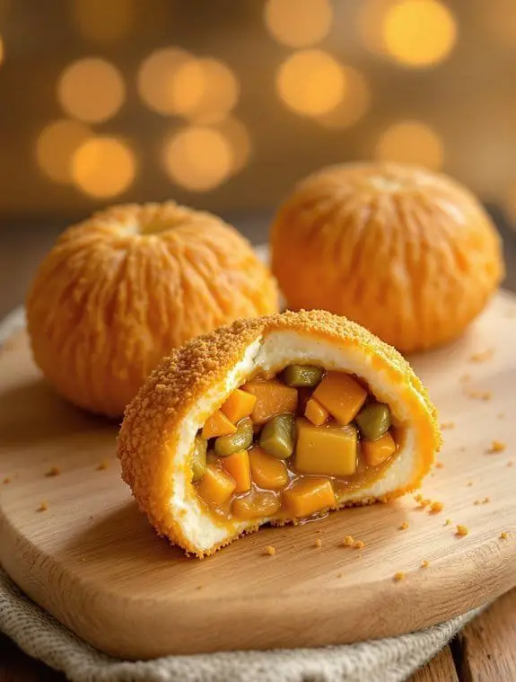 crispy golden japanese curry bread