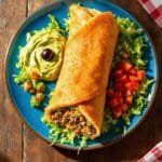 crispy golden mexican chimichanga