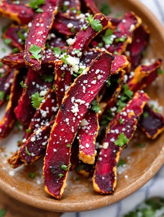 crispy harissa beet fries recipe