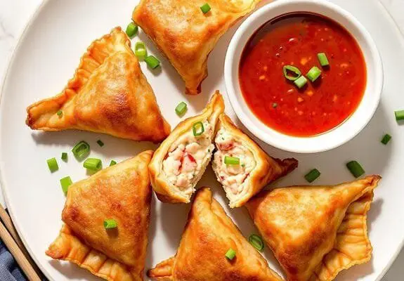 crispy homemade crab rangoon