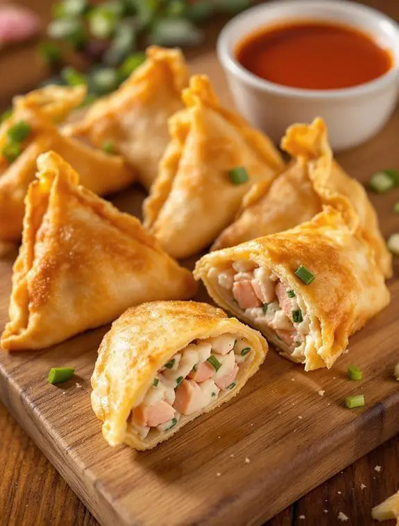 crispy homemade crab rangoons