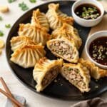 crispy homemade pork potstickers