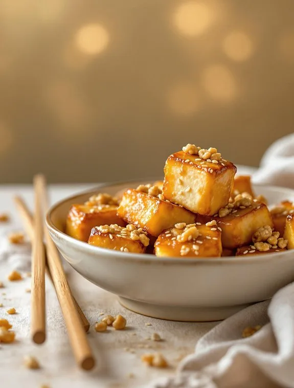 crispy honey glazed tofu recipe