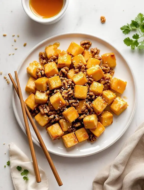 Crispy Honey-Glazed Walnut Tofu Recipe