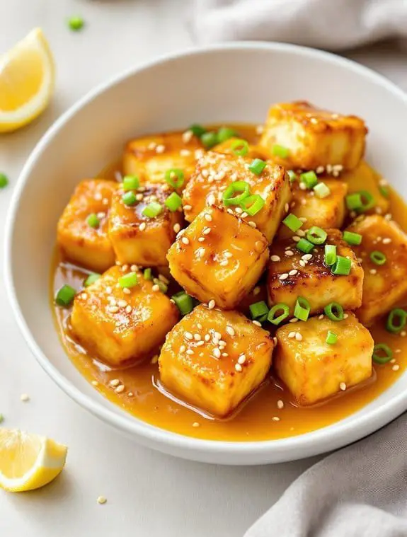 crispy lemon tofu preparation