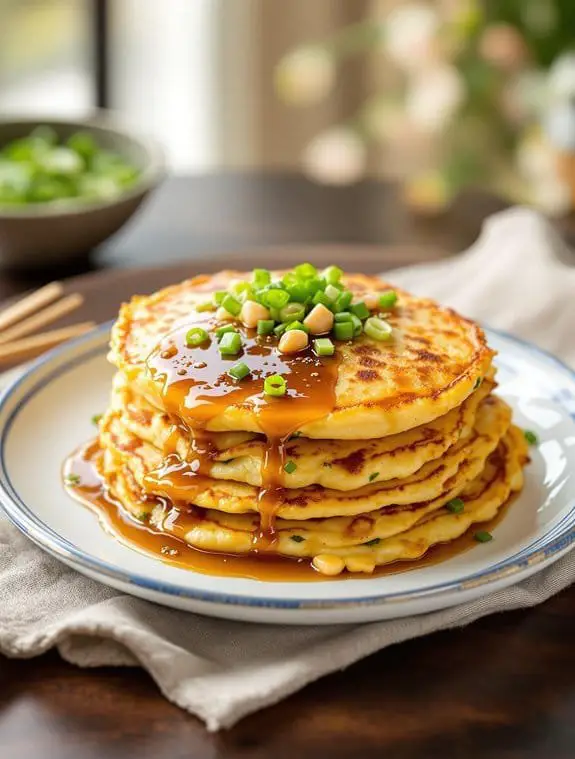 crispy savory pancake preparation