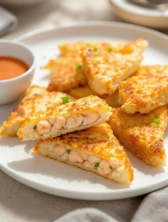 crispy shrimp toast bites