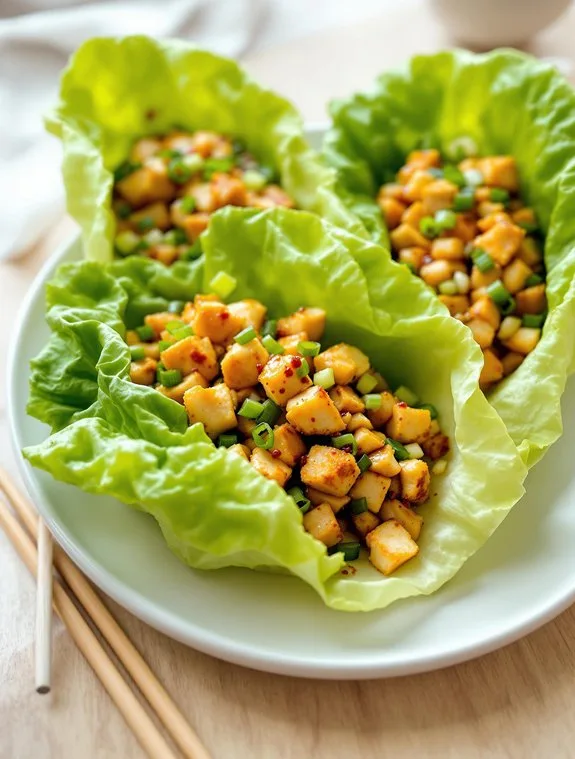 crispy tofu lettuce wraps