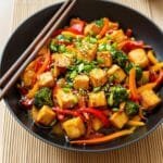 crispy tofu vegetable stir fry