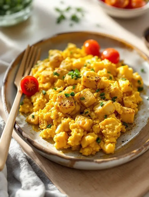 crispy vegan tofu scramble recipe