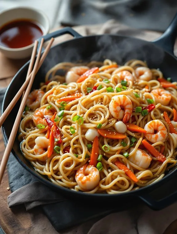 Sizzling Asian Seafood Udon Recipe