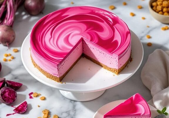 delicious pink beetroot dessert