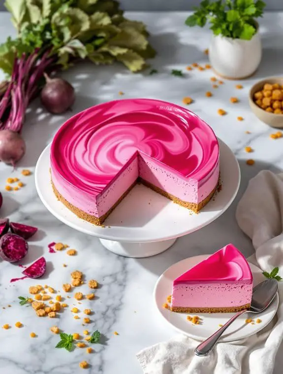 Pink Beetroot Cheesecake Recipe