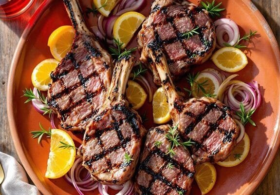Juicy Mediterranean Grilled Lamb Chops Recipe