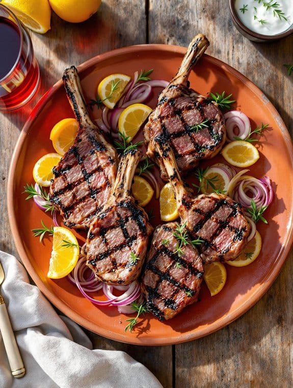 Juicy Mediterranean Grilled Lamb Chops Recipe