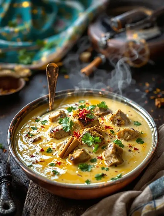 fragrant bengali lamb rezala preparation